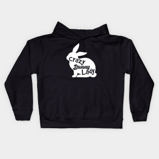 crazy bunny lady Kids Hoodie